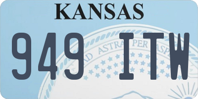 KS license plate 949ITW