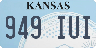 KS license plate 949IUI