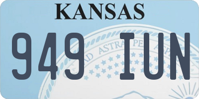 KS license plate 949IUN