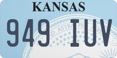 KS license plate 949IUV