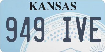 KS license plate 949IVE