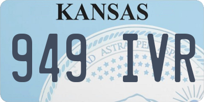 KS license plate 949IVR