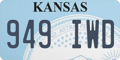 KS license plate 949IWD
