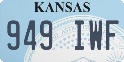 KS license plate 949IWF