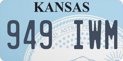 KS license plate 949IWM