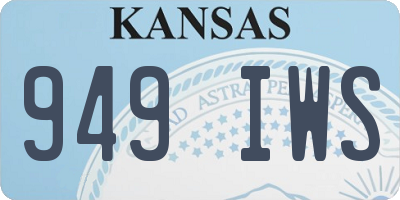 KS license plate 949IWS