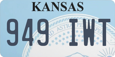 KS license plate 949IWT