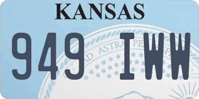 KS license plate 949IWW