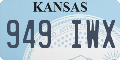 KS license plate 949IWX
