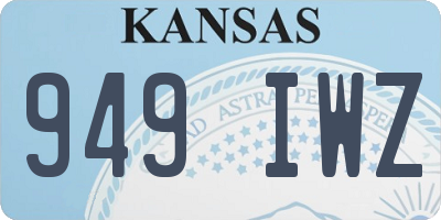 KS license plate 949IWZ