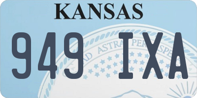 KS license plate 949IXA