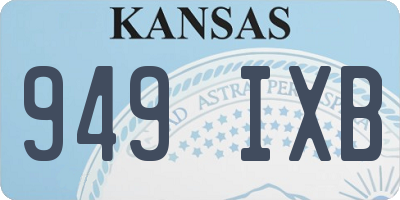 KS license plate 949IXB