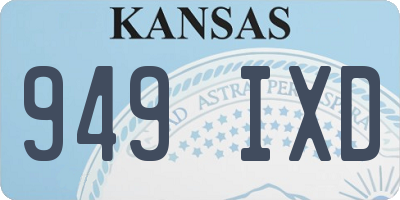 KS license plate 949IXD