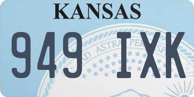 KS license plate 949IXK