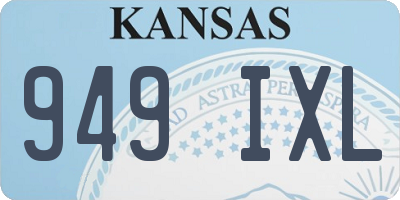 KS license plate 949IXL