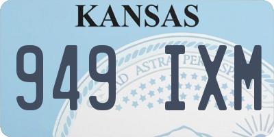 KS license plate 949IXM