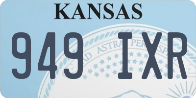 KS license plate 949IXR