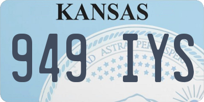 KS license plate 949IYS