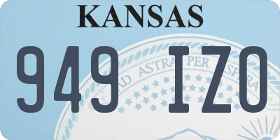 KS license plate 949IZO