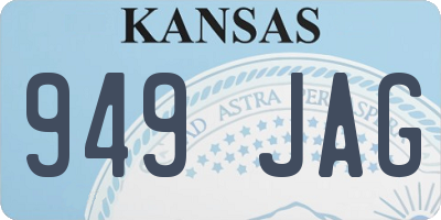 KS license plate 949JAG