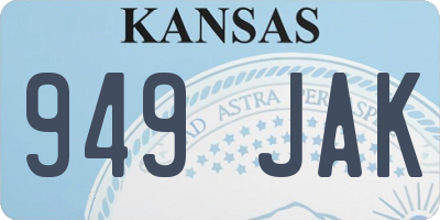 KS license plate 949JAK