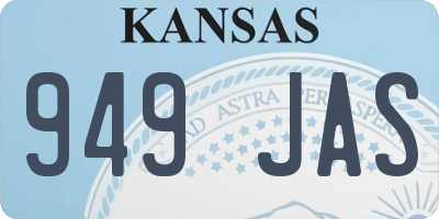 KS license plate 949JAS