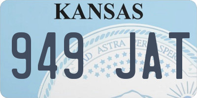 KS license plate 949JAT
