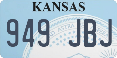 KS license plate 949JBJ