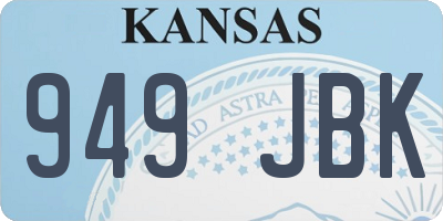 KS license plate 949JBK