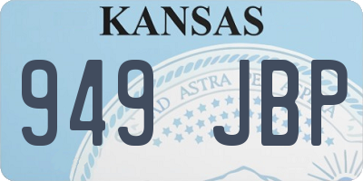 KS license plate 949JBP
