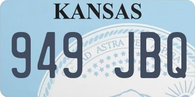 KS license plate 949JBQ