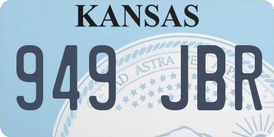 KS license plate 949JBR