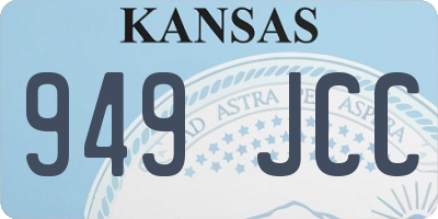 KS license plate 949JCC
