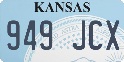 KS license plate 949JCX