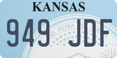 KS license plate 949JDF
