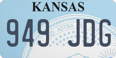 KS license plate 949JDG