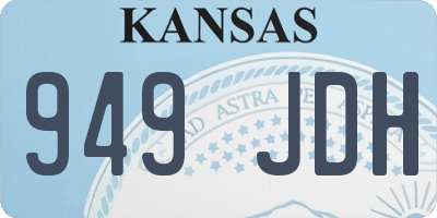 KS license plate 949JDH