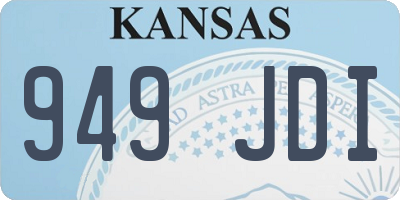 KS license plate 949JDI