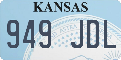 KS license plate 949JDL