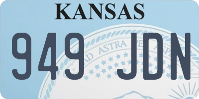 KS license plate 949JDN