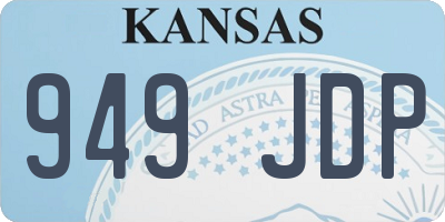 KS license plate 949JDP