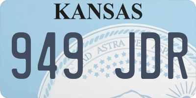 KS license plate 949JDR