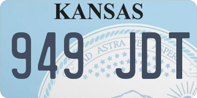 KS license plate 949JDT