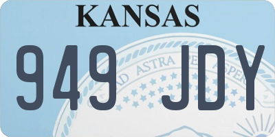 KS license plate 949JDY