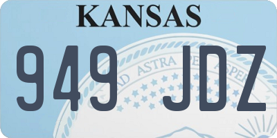 KS license plate 949JDZ
