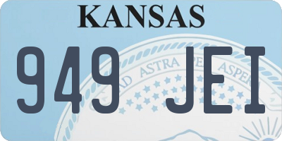 KS license plate 949JEI