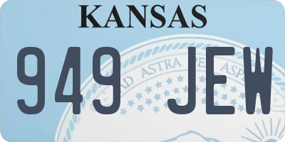 KS license plate 949JEW