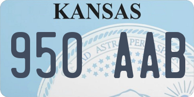 KS license plate 950AAB