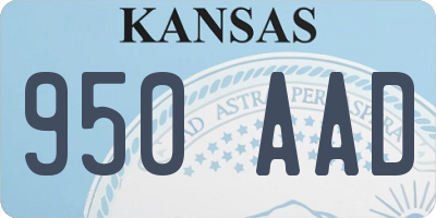 KS license plate 950AAD