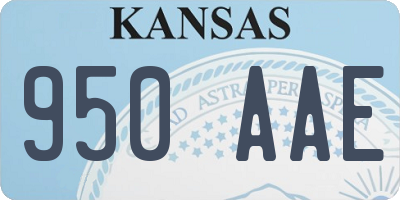 KS license plate 950AAE